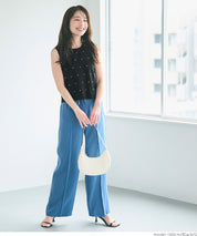 Temperamental commuting pearl knitted vest sweater