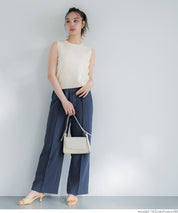 Temperamental commuting pearl knitted vest sweater