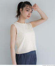 Temperamental commuting pearl knitted vest sweater