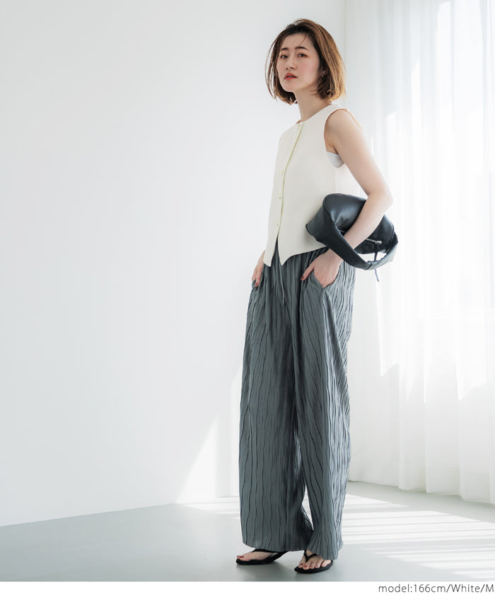 Simple Temperament Gold Button Knitted Vest