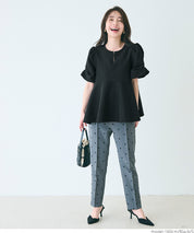 A-line fitted top with petal sleeves