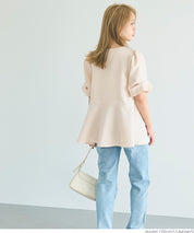 A-line fitted top with petal sleeves