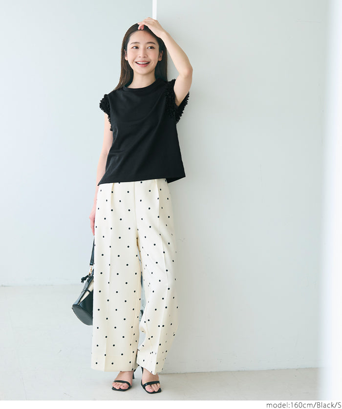 Temperament lace cuffs sleeveless vest