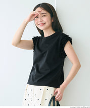 Temperament lace cuffs sleeveless vest