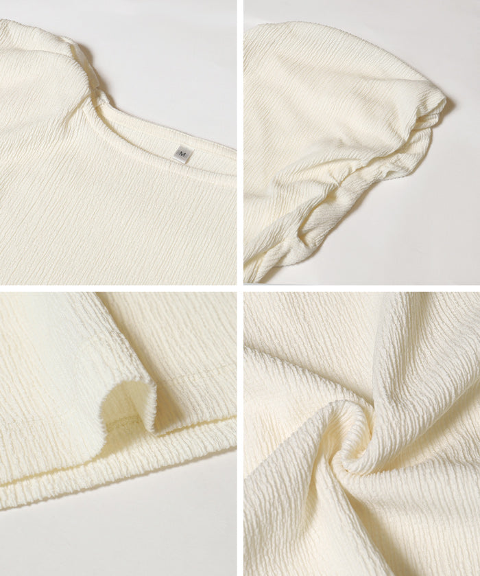 Willow fabric Japanese style puff sleeve vest