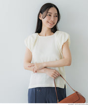 Willow fabric Japanese style puff sleeve vest