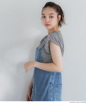 Willow fabric Japanese style puff sleeve vest