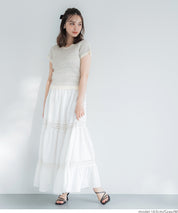 Cropped striped short-sleeved knit top