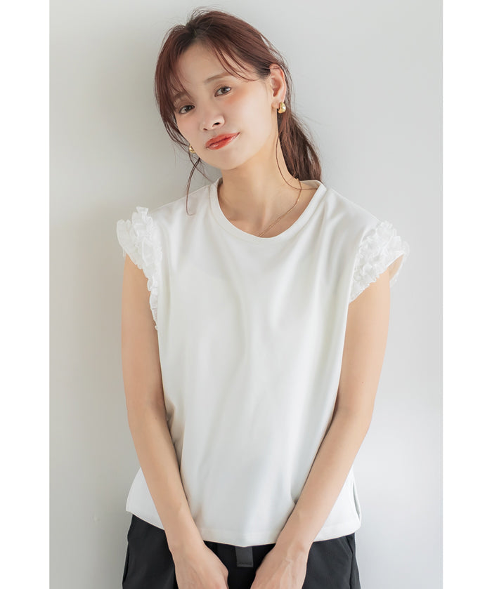 Elegant Japanese-style lace cuffs sleeveless vest