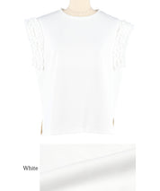 Elegant Japanese-style lace cuffs sleeveless vest