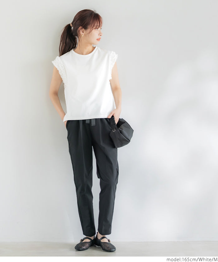 Elegant Japanese-style lace cuffs sleeveless vest