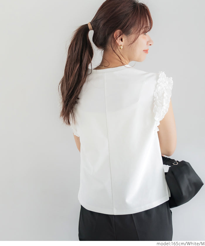 Elegant Japanese-style lace cuffs sleeveless vest