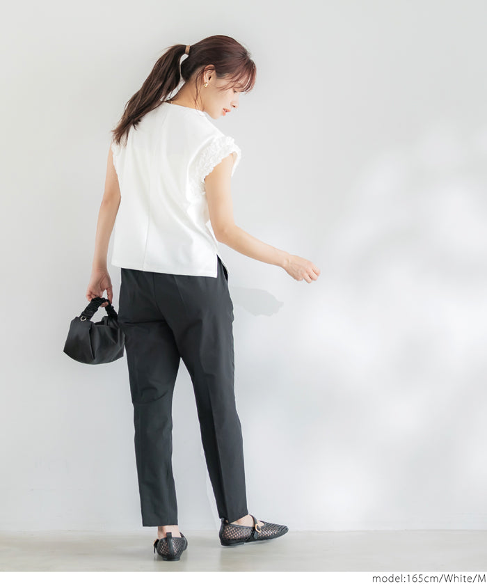 Elegant Japanese-style lace cuffs sleeveless vest