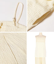 Willow Texture Double Layer Spaghetti Strap Dress