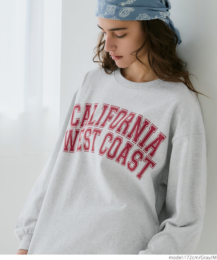 American LOGO round neck cotton long sleeve casual sweatshirt