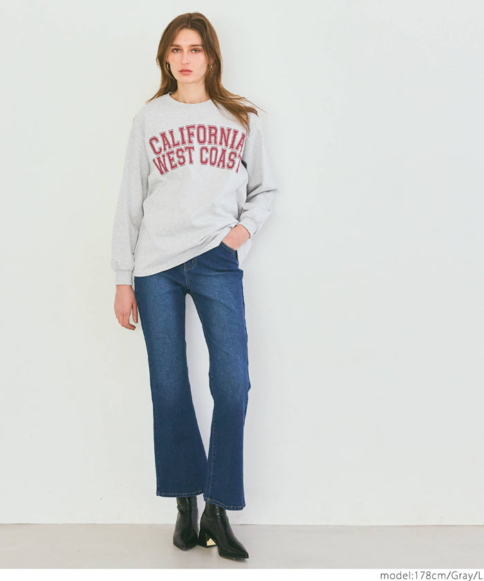 American LOGO round neck cotton long sleeve casual sweatshirt