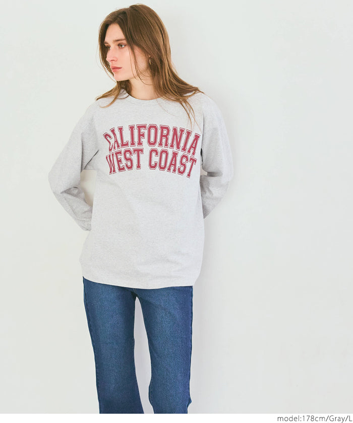 American LOGO round neck cotton long sleeve casual sweatshirt