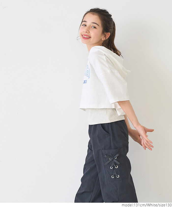 Children's two-piece short hoodie + vest