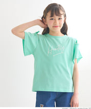 Children's Off-shoulder Bow Short-sleeved Top
