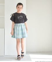 Children's Off-shoulder Bow Short-sleeved Top