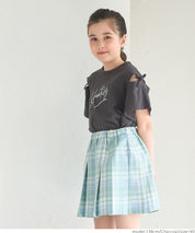 Children's Off-shoulder Bow Short-sleeved Top