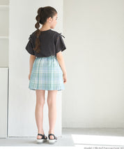 Children's Off-shoulder Bow Short-sleeved Top