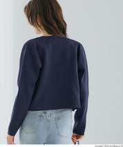 合身金釦口袋造型針織外套