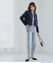 合身金釦口袋造型針織外套