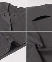 合身金釦口袋造型針織外套