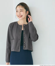 合身金釦口袋造型針織外套