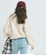 英字LOGO圓領長袖毛衣 親子裝