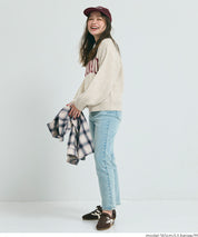 英字LOGO圓領長袖毛衣 親子裝