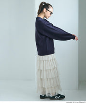 英字LOGO圓領長袖毛衣 親子裝