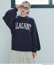 英字LOGO圓領長袖毛衣 親子裝