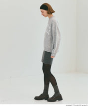 英字LOGO圓領長袖毛衣 親子裝