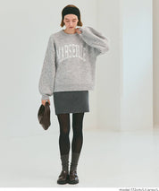 英字LOGO圓領長袖毛衣 親子裝