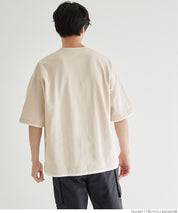 【Heavy Cotton】Men's Fake Two-Piece Layered T-shirt Tops