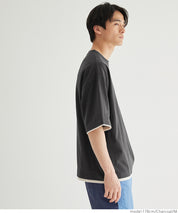 【Heavy Cotton】Men's Fake Two-Piece Layered T-shirt Tops