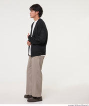 Men's solid fabric Japanese style V-neck Cardigans unisex