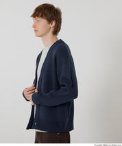 Men's solid fabric Japanese style V-neck Cardigans unisex