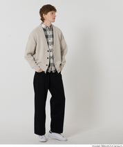 Men's solid fabric Japanese style V-neck Cardigans unisex