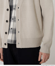 Men's solid fabric Japanese style V-neck Cardigans unisex