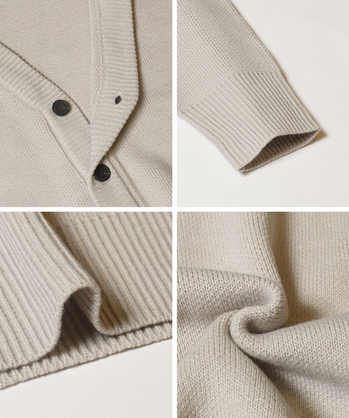 Men's solid fabric Japanese style V-neck Cardigans unisex