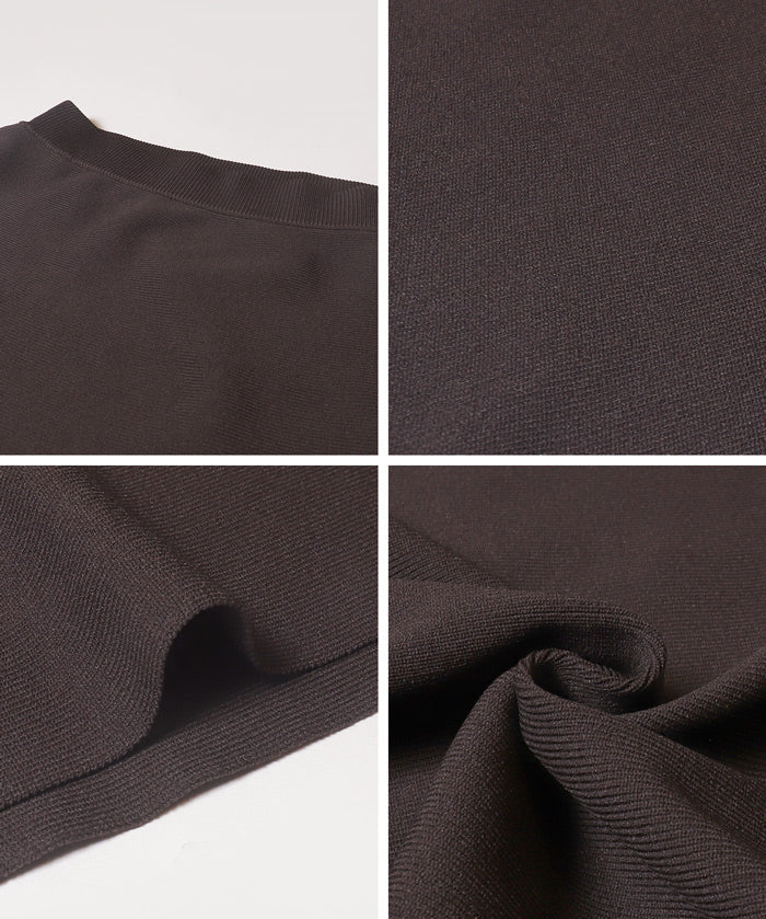 基礎百搭針織A字長裙