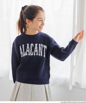 童裝英字LOGO圓領長袖毛衣 親子裝