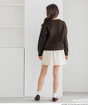 童裝英字LOGO圓領長袖毛衣 親子裝