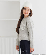 童裝英字LOGO圓領長袖毛衣 親子裝