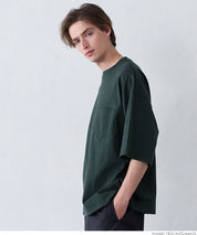 Men's cotton pocket shape basic short-sleeved T-shirt unisex