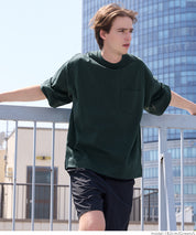 Men's cotton pocket shape basic short-sleeved T-shirt unisex