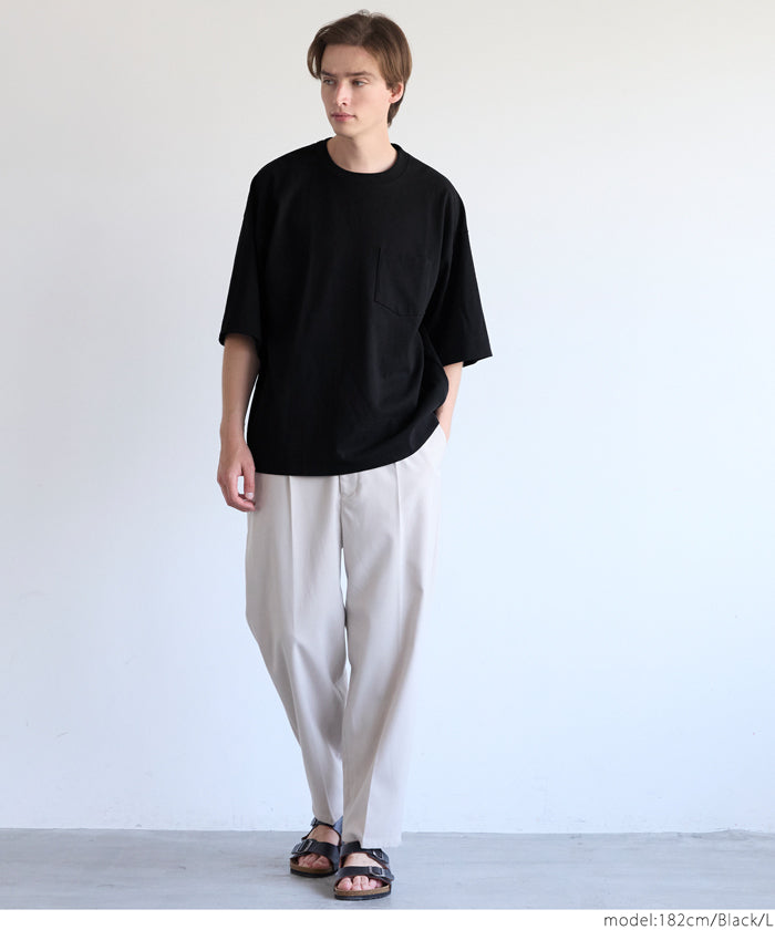 Men's cotton pocket shape basic short-sleeved T-shirt unisex